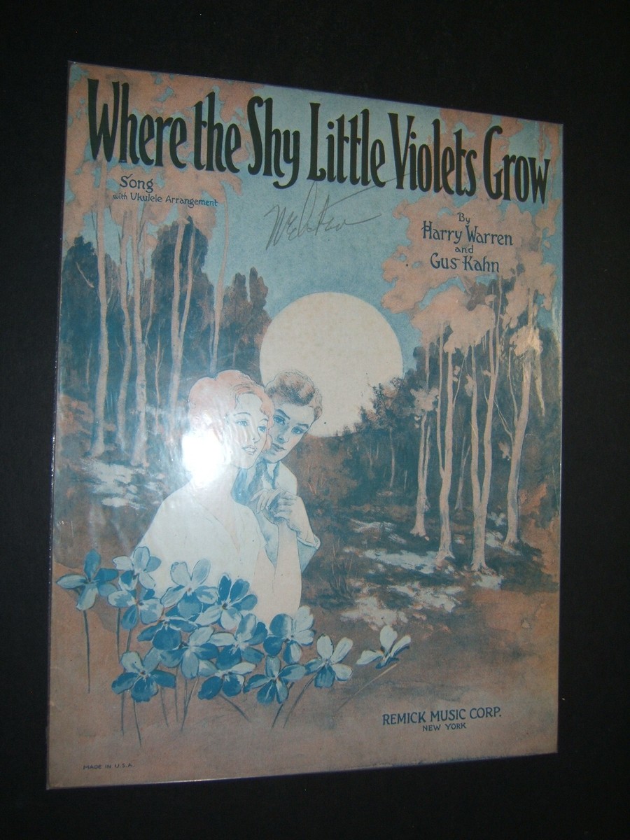 ANTIQUE SHEET MUSIC - WHERE THE SHY LITTLE VIOLETS GROW | eBay