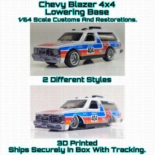 Lowering Base 3D Printed For 1/64 Scale Hot Wheel Chevy Blazer 4x4