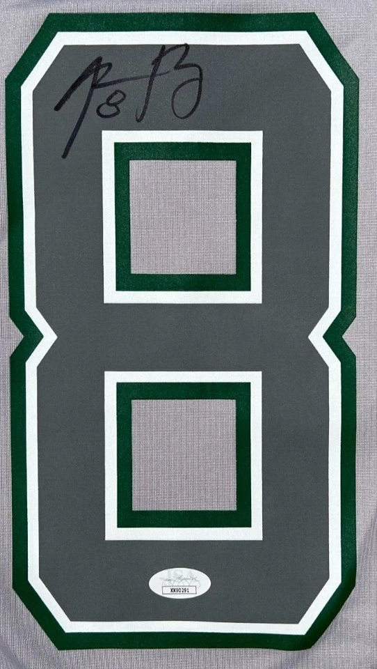 AARON RODGERS SIGNED NEW YORK JETS NIKE JERSEY ATMOSPHERE FASHION GAME GRAY JSA - Image 2 of 4