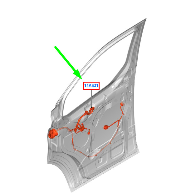FORD TRANSIT CUSTOM MK1 Front Right Door Wire RHD 2368108 NEW  