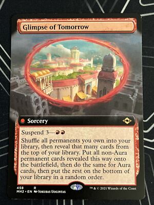1x Glimpse of Tomorrow (458) Extended Art Modern Horizons 2 LP MTG Magic x1 MKE