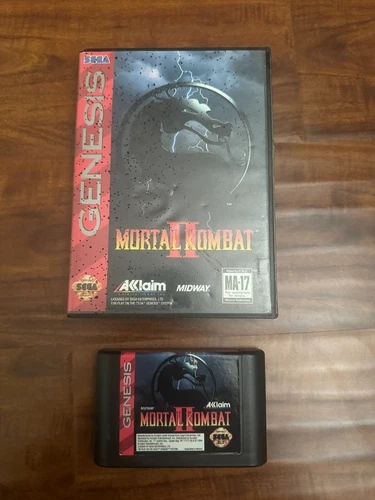 Mortal Kombat II (Sega Genesis, 1994) Game and Case