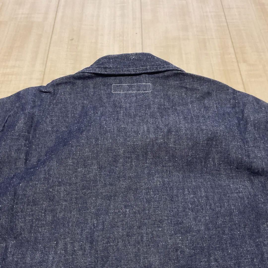 Nigel Cabourn Short Sleeve Utility Shirt Indigo Size 46 Used