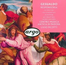 Livio Picotti : Gesualdo - Responsoria / Sacrae Cantione CD Fast and FREE P & P