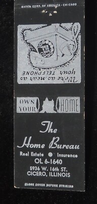1950s The Home Bureau Real Estate Kanov Steba Brookfield Besic Homolka Cicero IL