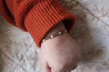 Hand-crafted adjustable beaded baby bracelet