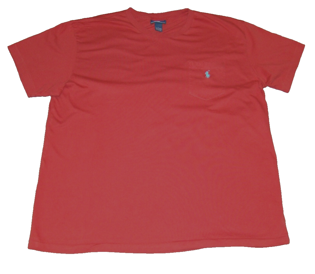 Polo Ralph Lauren vintage uomo taglia grande rossa tasca pony t shirt