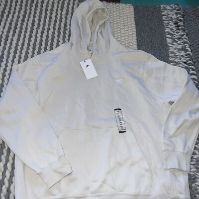 nike sportswear club fleece hoodie white