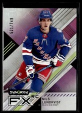 2021-22 Upper Deck Synergy FX Rookies Nils Lundkvist 521/749 New York Rangers