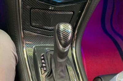 Carbon Fiber Style Gear Shift Knob Cover Trim – Fits Cadillac ATS 2013-2019 Interior