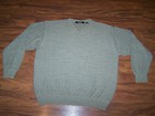 Men’s BACHRACH Long-Sleeved V-Neck Sweater Beige Silk & Cotton & Acrylic L Made  — photo 1