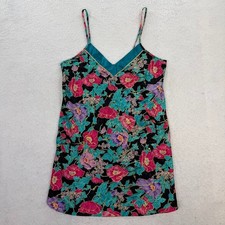 Interludes 90s Vintage Fairy Dark Romantic Whimsy Satin Babydoll Slip Dress Sz M