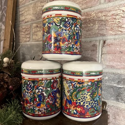 EUC- Vintage 1970s Ceramic Yves Saint Laurent Rive Gauche Vanity Jar