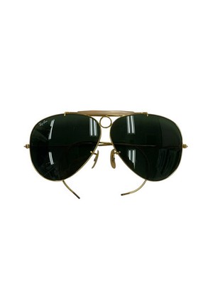Ray-Ban Shooter Sonnenbrille Gold Metallgestell Vollrand Teardrop Vintage