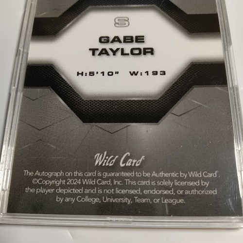 Wild Card Gabe Taylor 2024 #AMAH-GT Auto Mania Prospect #1/3 Owls Commanders SSP - Foto 2 di 3
