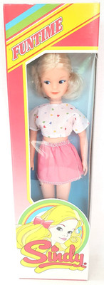Pedigree England 1x SINDY 12'' FUNTIME ''PRETTY PINK'' FASHION DOLL MIB`86 RARE!