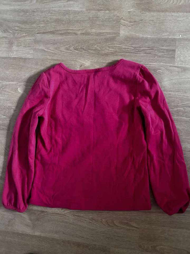 Camiseta roja Gymboree para niñas talla 5T Apple Peekaboo 100 % algodón Foto 4 de 4