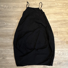 Zara Damen Trägerkleid Schwarz gesteppt watt...