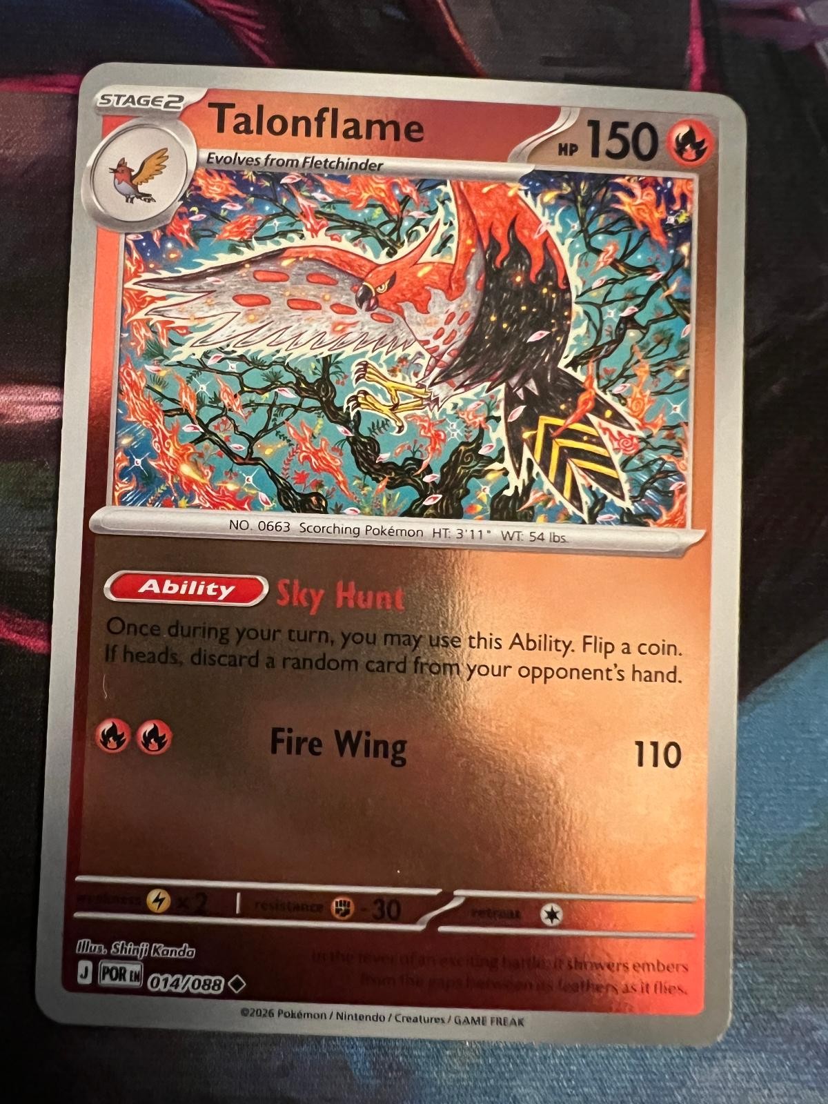 TALONFLAME 014/088 UC PERFECT ORDER POKEMON NM/M