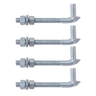 Vivida J-bolt Gate Hinge 6, Chain Link J-bolt Post Hinge with 5/8 Male Hinge Pin