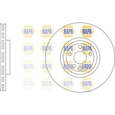 2x Brake Discs Vented For Land Rover Range Rover Velar LY 3.0 4x4 NAPA Front