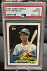 1989 KEN GRIFFEY JR TOPPS TRADED ROOKIE PSA 10  MARINERS HOF 50-50? (549)