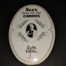 Vintage See’s Candy Tin “Quality Without Compromise” Made In England