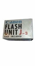 Vintage Canon J-3 Flash Unit w/AG-1 Flash Bulbs Case Untested 1960s Collectible