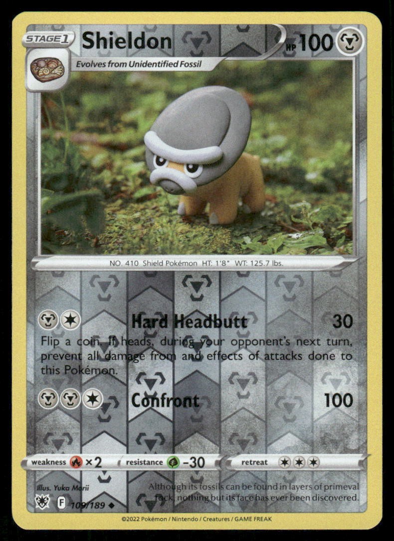 Shieldon 109/189 Uncommon Astral Radiance Pokemon Reverse Holo Lightly Played