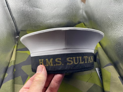 Original British Royal Navy Sailor's Cap - HMS SULTAN Cap Tally - Size 59cm