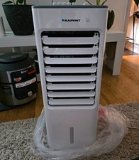 Blaupunkt Portable Evaporative Air Cooler White/Grey Push Button 3 Speed Osc