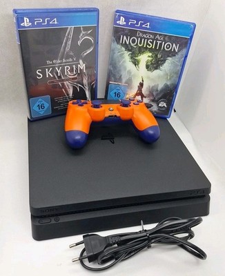 Playstation 4 Slim, Bundle, gebraucht, Funktionstüchtig, Ohne OVP, 2 Controller