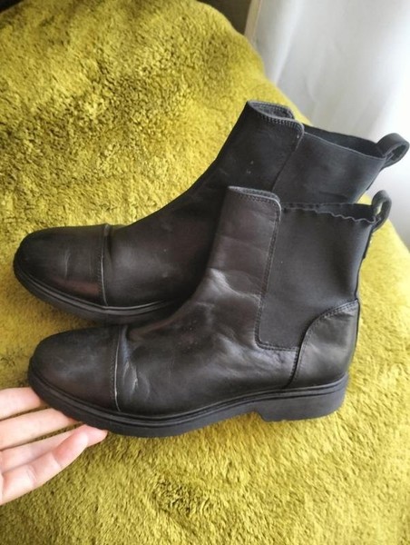 Women Dune Boots Black Leather 37 #3PLK