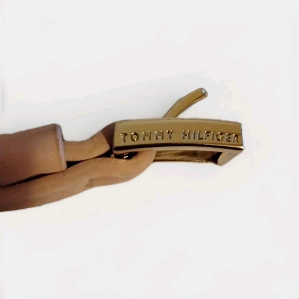 Женский бледно-розовый кожаный ремень Tommy Hilfiger размер 12 - Изображение 2 из 4