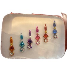 Indian Bollywood Bindi Body Jewel Self Adhesive, Crystal Forehead, Face Jewels