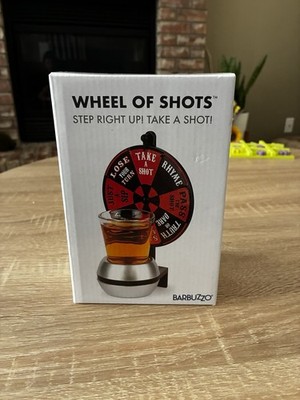 Barbuzzo Wheel of Shots Party Drinking Game with Shot Glass
