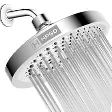 Shower Head - High Pressure Rain, 6-Inch Round, Luxury Chrome Finish, Univers...