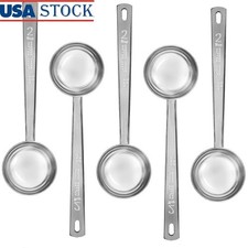 Stainless Steel Measuring Spoons Precision Long Handle Easy Clean Coffee Scoop