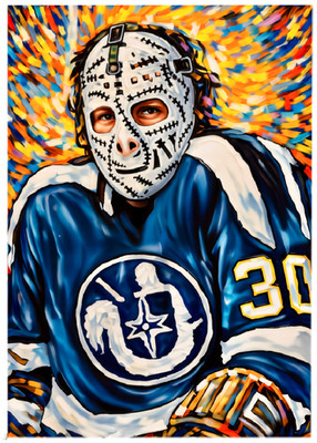 GERRY CHEEVERS * Cleveland Crusaders * HOCKEY * Illustrated Art Card * ATC ACEO
