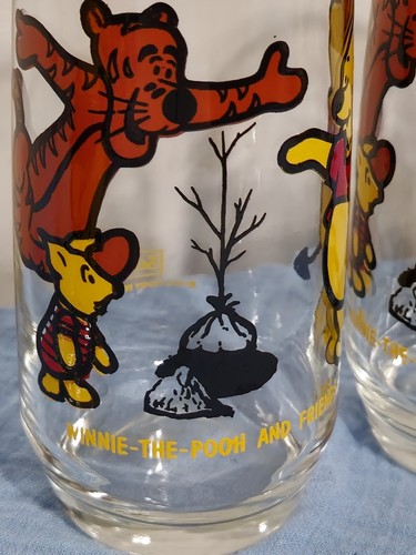 1980s Vintage Walt Disney's Winnie The Pooh Drinking Glasses Sears Tigger Piglet - Picture 7 of 19