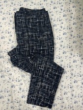 Jones New York Women's Dress Pants Size 14 Blue Black White Slim Leg
