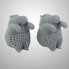  Niedliche Hippo Silikon Tee Infuser Tee Loseblatt Tee Sieb Filter Diffusor