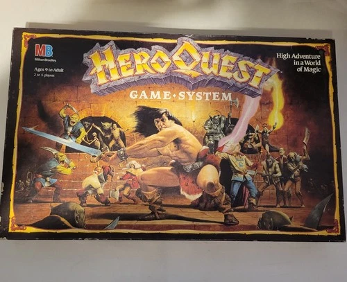 VTG 89/90 Milton Bradley Hero Quest Game System Dungeon Adventure Painted READ