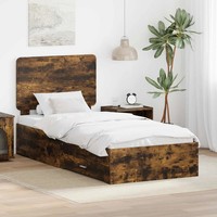 Bettrahmen GeräUcherte Eiche 75 X 190 Cm Holzwerkstoff