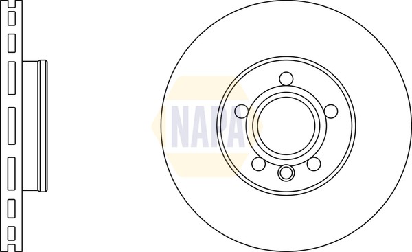 2X Napa Bremsscheibe BelüFtet Ø300Mm FüR VW Transporter IV Bus 70XB 70XC 7DB-image