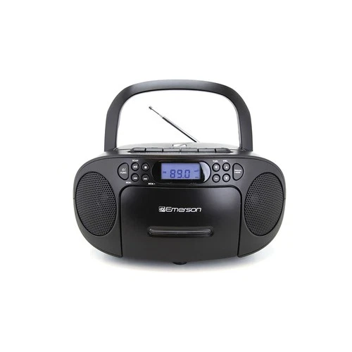 Emerson Portable CD Player Boombox with Cassette Player Combo, Tape Recorder,