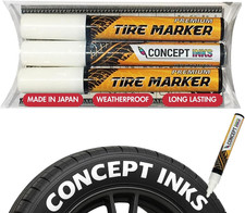 Premium Tire Marker Pens, White Waterproof Paint Markers for Car Tire Lettering,