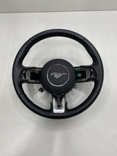 2015-2021 Ford Mustang Black Leather Steering Wheel Cruise Paddles Hands Free