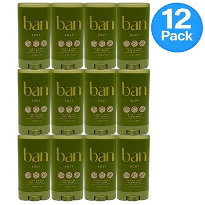 Ban Body Thigh & Body Rub Remedy Anti-Friction Stick 1.4oz 12 Pack New