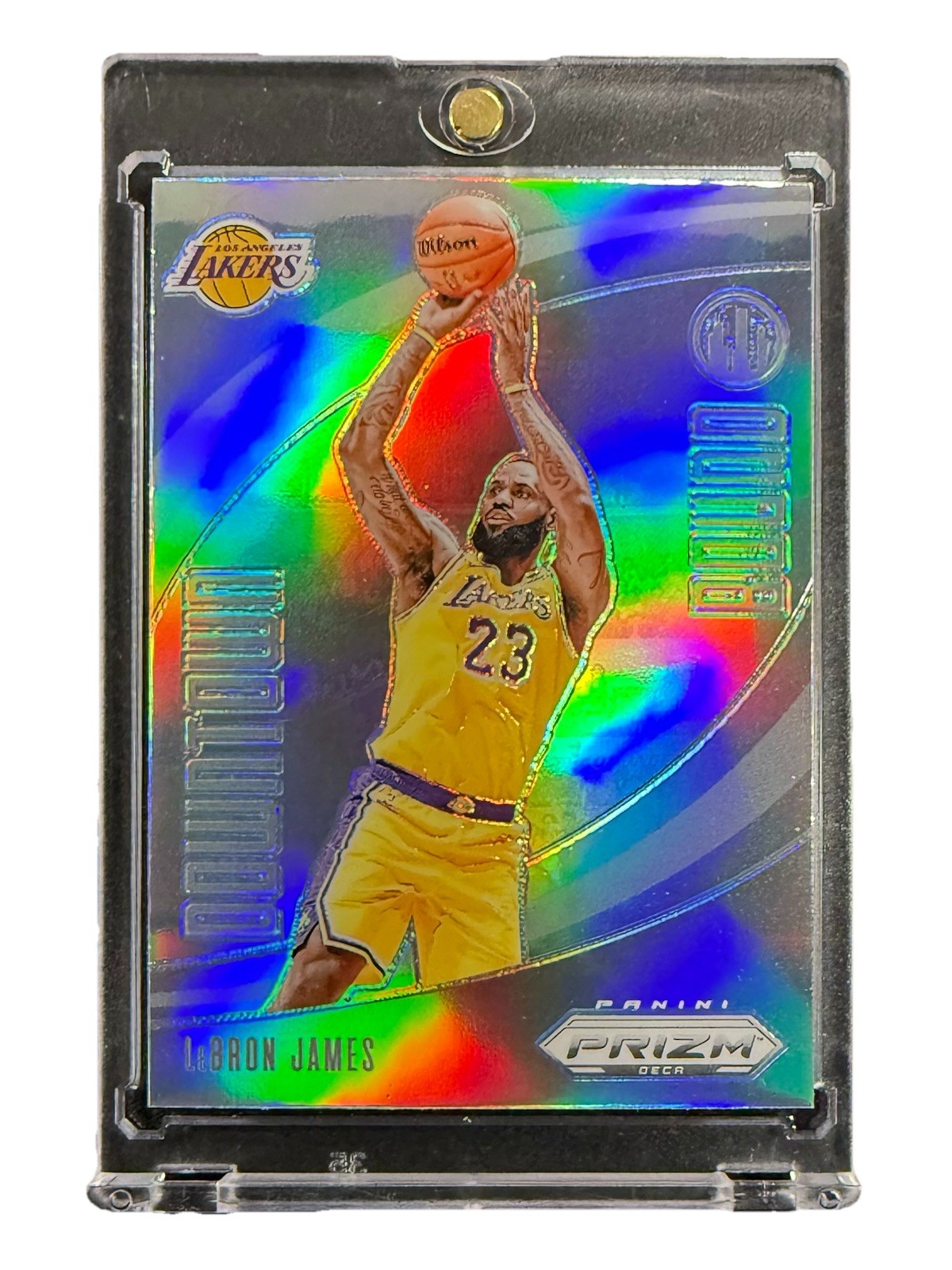 LeBron James 2023-24 NBA Panini Prizm Deca #17 Downtown Bound Silver LA Lakers